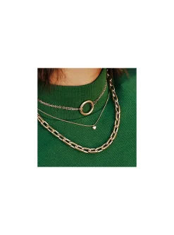 Collier Zag Bijoux Cintra acier doré coeur nacre
