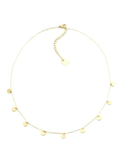 Collier Zag Bijoux Confettis acier doré