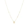 Collier Zag Bijoux Court pendentif rectangle
