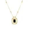 Collier Zag Bijoux Courta pendentif art deco onyx