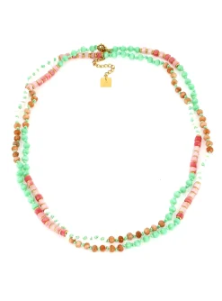 Collier Zag Bijoux double rang vert