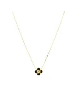 Collier Zag Bijoux Esmee trèfle nacre noire