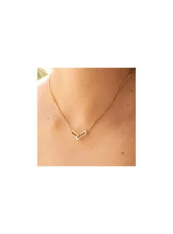 Collier Zag Bijoux Gamma acier doré