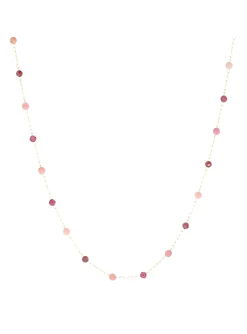 Collier Zag Bijoux Hinaku acier doré grenat/oxyde