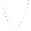 Collier Zag Bijoux Hinaku acier doré perles vertes