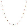 Collier Zag Bijoux Hinaku acier doré_x005f_x000D_oeil de tigre/zirconium
