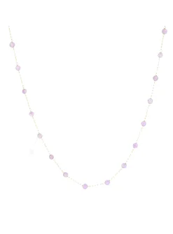Collier Zag Bijoux Hinaku acier doré améthyste