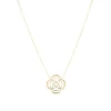 Collier Zag Bijoux Isaki fleur acier doré