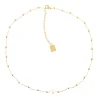 Collier Zag Bijoux Izia acier doré perle de culture