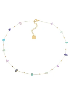 Collier Zag Bijoux Mix de pierres bleues