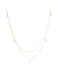 Collier Zag Bijoux Multi acier doré zirconium