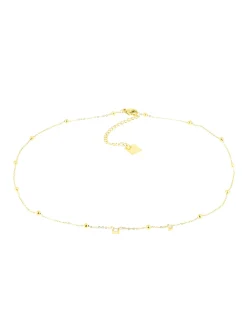 Collier Zag Bijoux Oxyde blanc acier doré