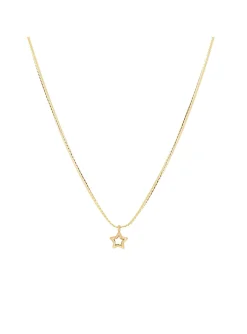 Collier Zag Bijoux Polaris acier doré étoile