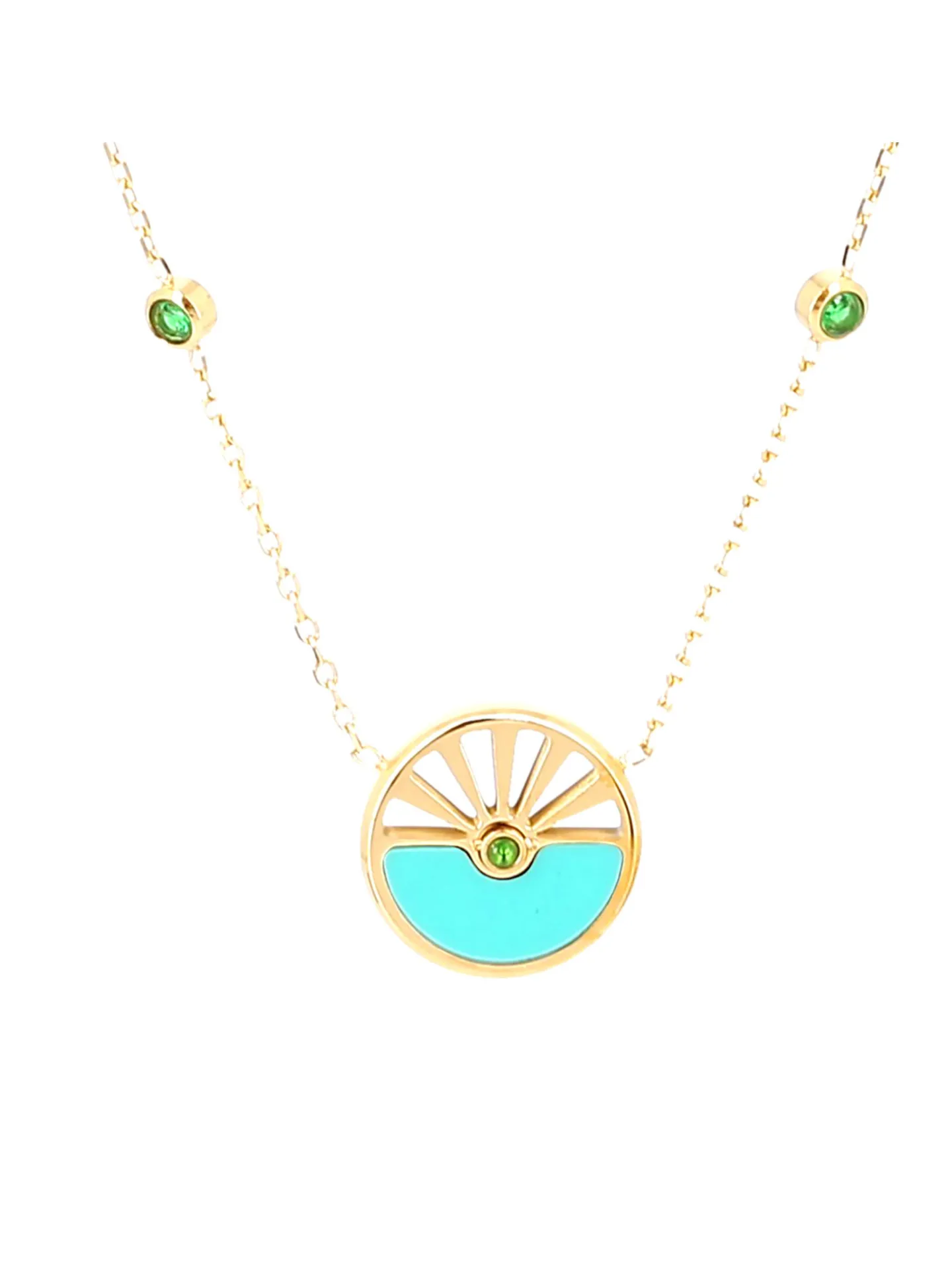 Collier Zag Bijoux Sunrise bleu et vert