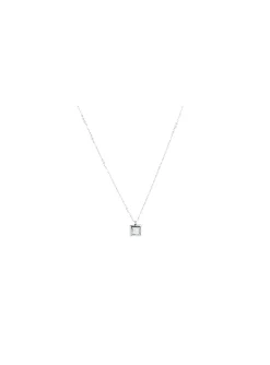 Collier Zag Bijoux Tania acier nacre blanche