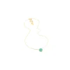 Collier Zag Bijoux Trifolium acier doré Amazonite