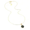 Collier Zag Bijoux Trifolium trèfle onyx