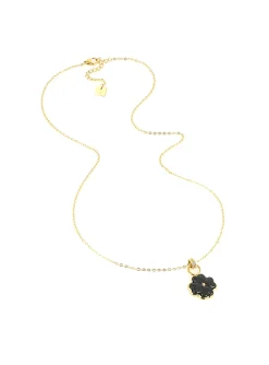 Collier Zag Bijoux Trifolium trèfle onyx