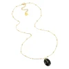 Collier Zag Bijoux Trisha pendentif onyx
