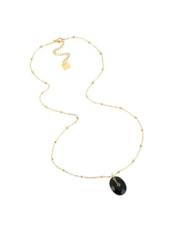 Collier Zag Bijoux Trisha pendentif onyx