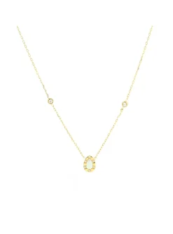 Collier Zag Bijoux Tux acier doré Nacre