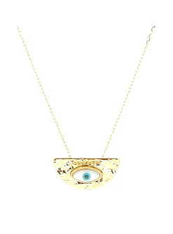 Collier Zag Bijoux Valega pendentif demi cercle oeil