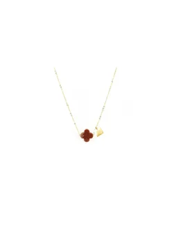 Collier Zag Bijoux Vega marron pailleté