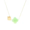 Collier Zag Bijoux Vega trèfle vert pâle