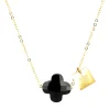 Collier Zag Bijoux Vega trèfle noir