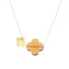 Collier Zag Bijoux Vega trèfle marron