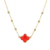 Collier Zag Bijoux Velasquez acier doré cornaline