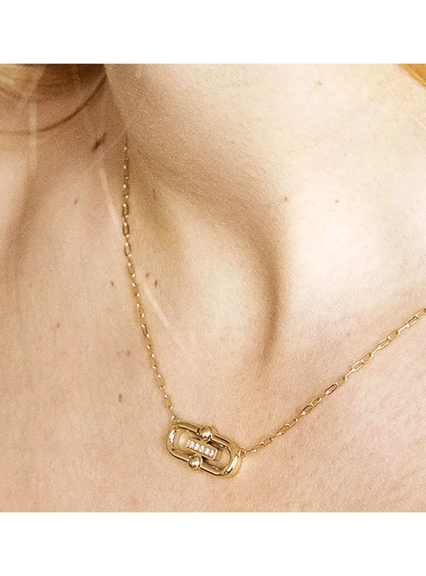 Collier Zag Délita acier doré