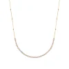 Colllier Brillaxis perles quartz rose
