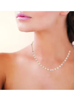 Colllier Brillaxis perles quartz rose
