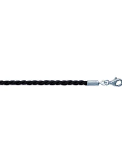 Cordon Brillaxis en coton torsadé argent rhodié 50cm