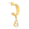 Créole individuelle Zag Bijoux pampille goutte_x005f_x000D_acier doré