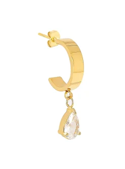 Créole individuelle Zag Bijoux pampille goutte_x005f_x000D_acier doré