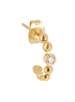 Créole individuelle Zag Bijoux billes acier doré_x005f_x000D_zirconiums