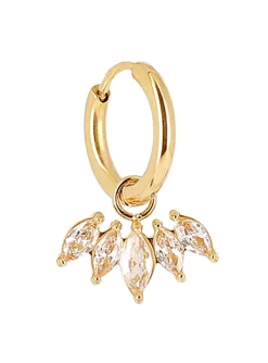 Créole individuelle Zag Bijoux acier doré pampille o_x005f_x000D_xyde