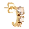 Créole individuelle Zag Bijoux trois oxydes acier_x005f_x000D_doré