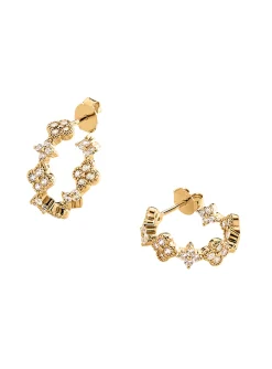 Créoles Agatha Beloved argent doré fleurs