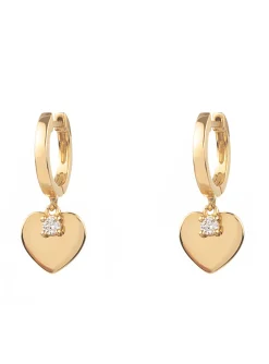 Créoles Agatha Corazon Argent doré coeur