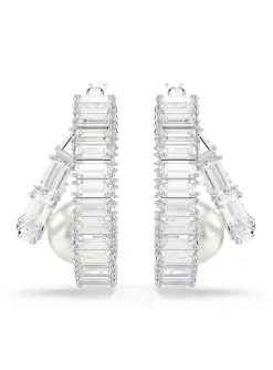 Créoles Ariana Grande x Swarovski Crystal Pearls_x005f_x000D_cristaux taille baguette