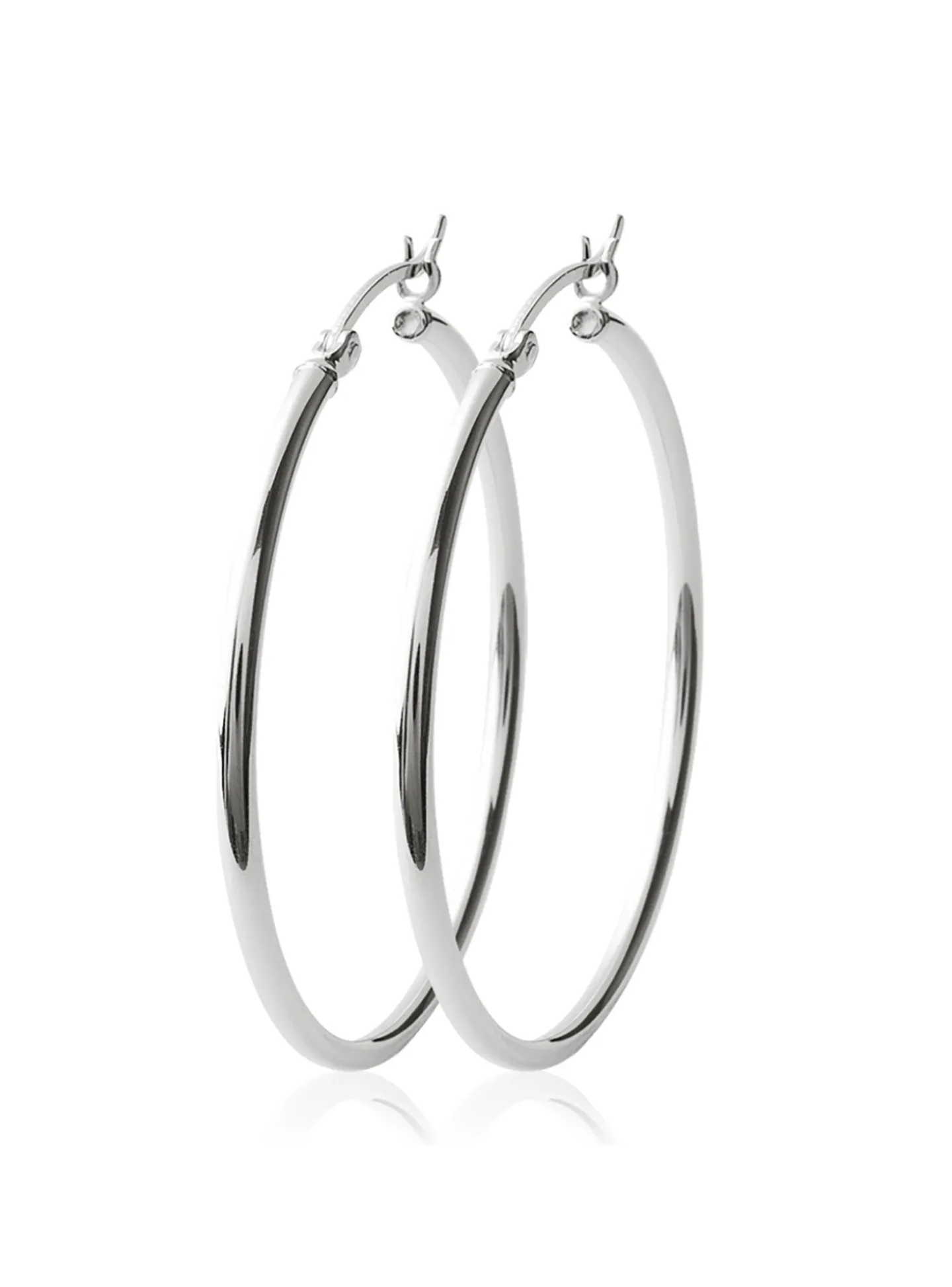 Créoles Brillaxis argent 50mm