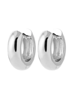 Créoles Brillaxis argent rhodié 10mm