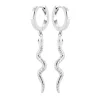 Créoles Brillaxis argent rhodié serpent