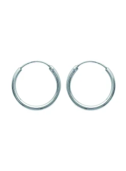 Créoles Brillaxis argent rhodié 20mm