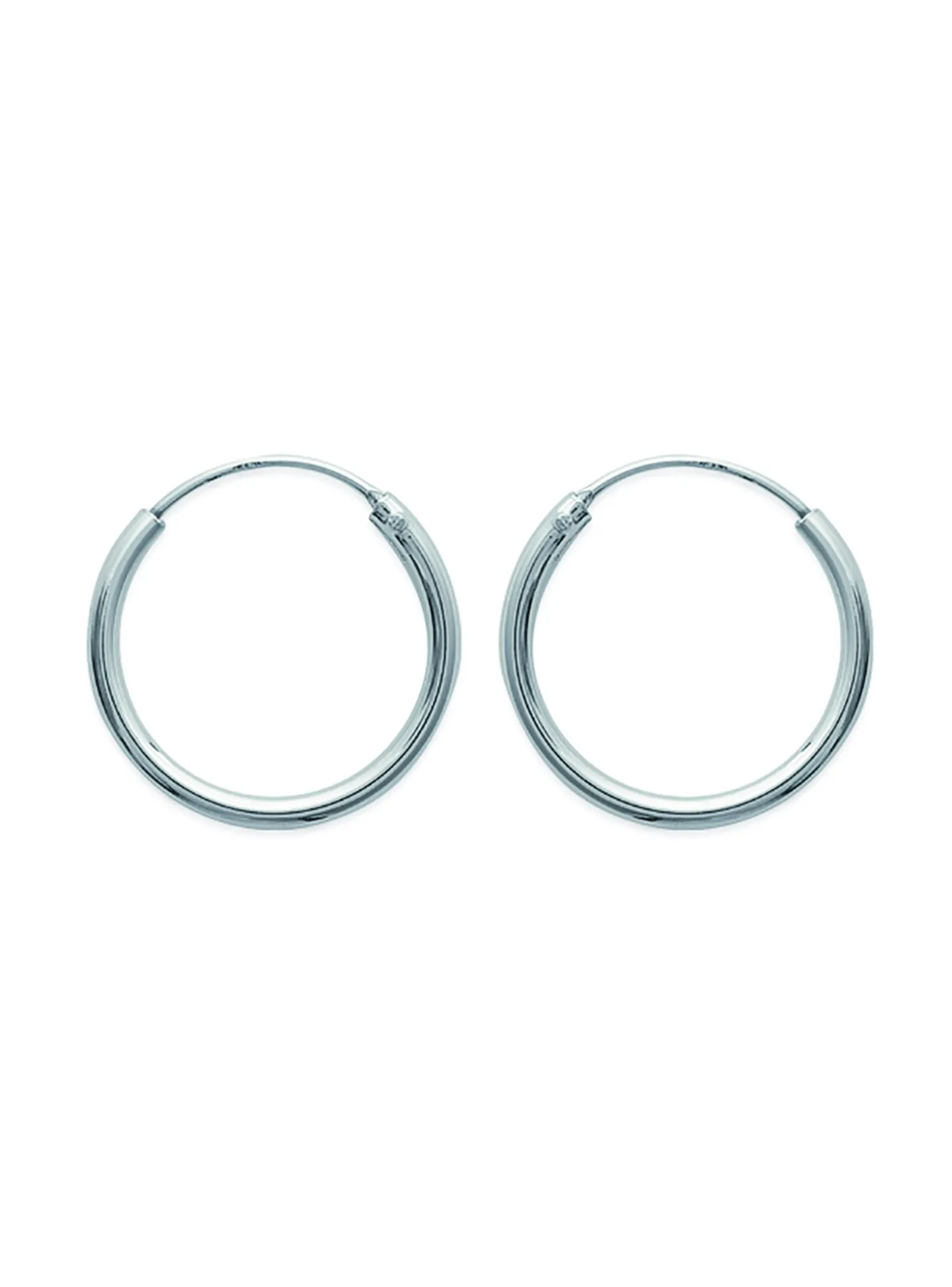 Créoles Brillaxis argent rhodié 20mm
