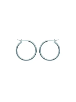Créoles Brillaxis argent rhodié 20mm
