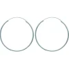 Créoles Brillaxis argent rhodié 50mm